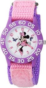 img 3 attached to 🎀 Очаровательные наручные часы для девочек DISNEY Minnie с кварцевым механизмом и пластиковым ремешком: необходимая вещь на вашем запястье!