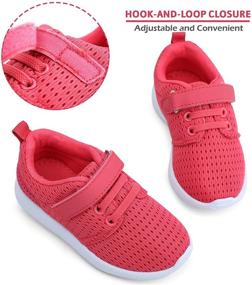 img 1 attached to 👟 High Quality Toddler Running Sneakers Athletic Boys' Shoes