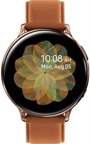 img 4 attached to 🌙 Оригинальные часы Samsung Galaxy Watch Active2 с улучшенным анализом отслеживания сна, автоматическим отслеживанием тренировок и индивидуальным тренировочным планом, корпус из нержавеющей стали и кожаный ремешок - международная модель (золотистые, 44мм) Non-LTE