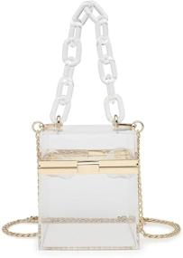 img 4 attached to 👛 Women's Acrylic Transparent Shoulder Crossbody Handbag – Handbags, Wallets, and Top-Handle Bags