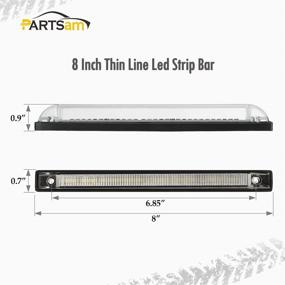 img 1 attached to 🚚 Лента строительства Partsam 12V 8 дюймовая узкая светодиодная полоска Utility Strip Bar 30LED для грузовиков, прицепов, кемперов, домов на колесах, мотоциклов, автодомов | Маркерные огни, внутренние светильники, грузовые огни, любезность свет, лампы, задние огни