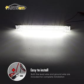 img 2 attached to 🚚 Лента строительства Partsam 12V 8 дюймовая узкая светодиодная полоска Utility Strip Bar 30LED для грузовиков, прицепов, кемперов, домов на колесах, мотоциклов, автодомов | Маркерные огни, внутренние светильники, грузовые огни, любезность свет, лампы, задние огни