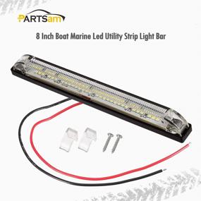 img 3 attached to 🚚 Лента строительства Partsam 12V 8 дюймовая узкая светодиодная полоска Utility Strip Bar 30LED для грузовиков, прицепов, кемперов, домов на колесах, мотоциклов, автодомов | Маркерные огни, внутренние светильники, грузовые огни, любезность свет, лампы, задние огни