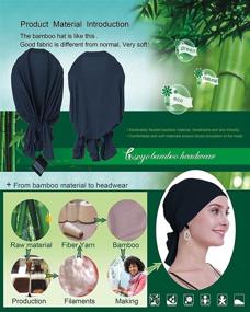 img 1 attached to 🎗️ Bamboo Cancer Headscarf for Women with Hair Loss - Slip On Turbans for Chemo - Sealed Packaging