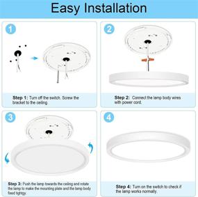 img 1 attached to ✨ Versatile 12inch LED Ceiling Light Flush Mount: 20W, 2100LM, Waterproof, 3 Color Temperatures - Ideal for Kitchen, Bedroom, Bathroom, Hallway, Stairwell