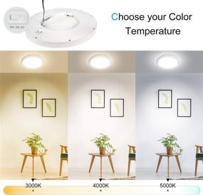 img 3 attached to ✨ Versatile 12inch LED Ceiling Light Flush Mount: 20W, 2100LM, Waterproof, 3 Color Temperatures - Ideal for Kitchen, Bedroom, Bathroom, Hallway, Stairwell