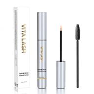 👁️ vitalash: natural eyelash serum for longer lashes - eyebrow growth serum for fuller brows - 100% vegan and organic castor oil - advanced lash booster - safe & gentle formula, free from irritation logo