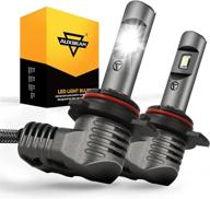 auxbeam 9012 led bulbs conversion kit - exact fit design for halogen, 15000 lumens 6000k cool white hir2 bulb replacement, foglight - pack of 2 logo