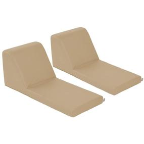 img 4 attached to 🪑 SoftZone Chaise Lounge Soft Foam Lounger for Kids: Sand - 2-Piece Set, Perfect for Comfort and Relaxation