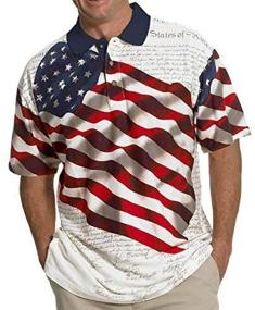 img 2 attached to TheFlagshirt Patriotic Performance American Classic Men's Clothing