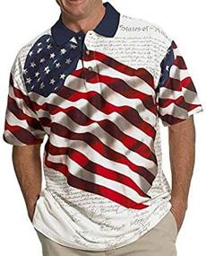 img 3 attached to TheFlagshirt Patriotic Performance American Classic Men's Clothing