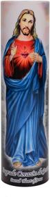 img 4 attached to The Saints Collection Sacred Heart of Jesus LED Flameless Devotion Prayer Candle | 6 Hour Timer, Religious Gift for Devotion and Enjoyment!