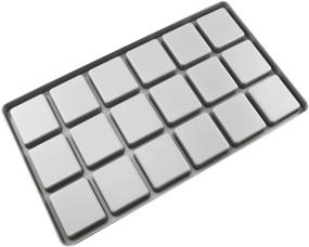 img 1 attached to Tegg 18 Grids Gray Flocked Bead Jewelry Organizer Tray - Bracelet Making Design DIY Craft Storage Container Panel