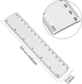 img 3 attached to 📏 6 Inch Color Plastic Straight Ruler Set - Assorted Colors - Measuring Tools - 3 Pack Bulk Rulers