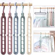 👕 9-slot magic hanger organizer - space saving & multi-functional non-slip hangers for anti-wrinkle clothes storage (pack of 5) логотип