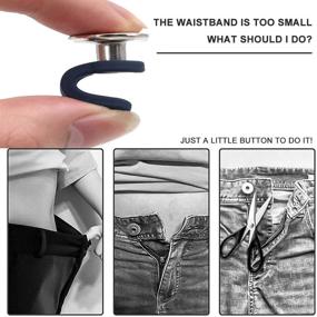 img 1 attached to 👖 17mm Button Waist Extender Kit - Ultimate Solution for Men and Women's Jeans, Skirts, Trousers, and More! 15 Styles Available!