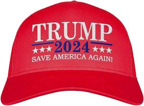 img 3 attached to Trump 2024 Hat: Get the Donald Trump 🧢 'Save America Again' Red Baseball Cap - Adjustable Sizing