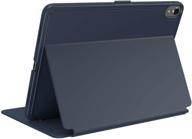 📱 speck products compatible case for apple ipad 9.7-inch (2017/2018, also fits 9.7-inch ipad pro, ipad air 2/air), balance folio case with stand, marine blue/twilight blue logo