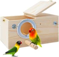 🏠 pinvnby parakeet nest box: ideal breeding house for parrots, lovebirds, cockatoos, budgies, finches, canaries, and medium-sized birds logo