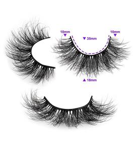 img 2 attached to 👁️ 10 Pairs of ZANLUFLY Mink Lashes - Fluffy, Wispy, Dramatic, Thick Fake Eyelashes for Long, Voluminous Eyes