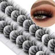 👁️ 10 pairs of zanlufly mink lashes - fluffy, wispy, dramatic, thick fake eyelashes for long, voluminous eyes logo