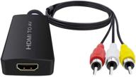 🔌 hdmi to rca composite converter adapter for roku stick - pal/ntsc support, 1080p compatible hdmi to av adapter logo