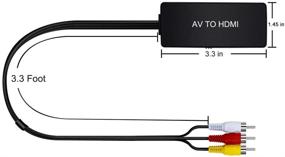 img 1 attached to 🔌 HDMI to RCA Composite Converter Adapter for Roku Stick - PAL/NTSC Support, 1080P Compatible HDMI to AV Adapter