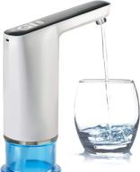 💦 hotfrost electric water bottle pump - efficient 5 gallon water dispenser with food-grade materials, chrome-plated spout, and low noise - includes silicone tubing, 1 cup option, pours 4 to 5 jugs per charge logo