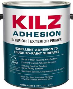 img 2 attached to 🖌️ KILZ L211101 Adhesion Interior Latex Primer/Sealer, White, High-Bonding, 1-Gallon, 1 Gallon (Pack of 1), 4 l