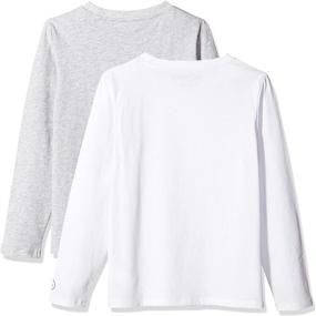 img 2 attached to 👕 Kid Nation 100% Cotton Tagless Long Sleeve Crewneck T-Shirt: 2 Packs for Boys or Girls 4-12 Years