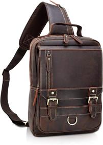 img 4 attached to 🎒 Texbo Crossbody Rucksack: Versatile Shoulder Backpack for Ultimate Comfort and Style