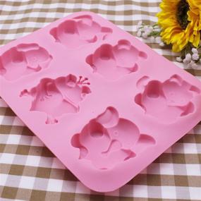 img 1 attached to 🐘 X-Haibei Frog Elephant Animal Heart Silicone Cake Soap Mold - Perfect Gift for Valentine's Day, Baby Showers, and More!