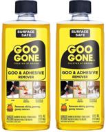goo gone adhesive remover - 2 pack (8 oz) - safely removes stickers, labels, tape, gum, grease, and more logo