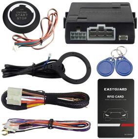 img 4 attached to EASYGUARD EC110 RFID Car Alarm Kit: Enhanced Security & Convenient Remote Start for Automatic Cars DC12V