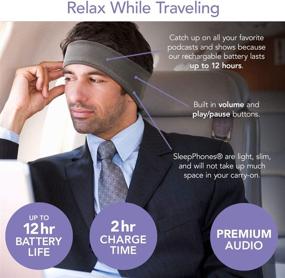 img 2 attached to 🎧 Enhance Your Sleep with AcousticSheep's New SleepPhones Wireless Sleep Headphones: Bluetooth Headband Headphones for Sleeping & Travel - Small, Pitch Black (Breeze)