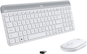 img 4 attached to Беспроводной комплект клавиатуры и мыши Logitech MK470 Slim: низкий профиль, ультратихий, долгий срок службы батареи - офф-белый