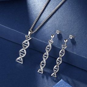 img 3 attached to Beautlace Chemistry Molecule Necklace Earrings