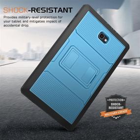 img 2 attached to MoKo Case: Heavy Duty Rugged Cover with Built-in Screen Protector for Samsung Galaxy Tab A 10.1 2016 Tablet (Blue/Dark Grey)