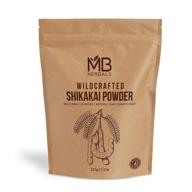 🌿 mb herbals shikakai powder - 227g - natural hair cleanser & conditioner - 100% pure acacia concinna fruit pods powder sourced from wildcrafted shikakai logo