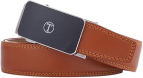 img 3 attached to 👔 Tonywell Ratchet Genuine Leather Silver Men's Belt Accessories: Style and Function Combined