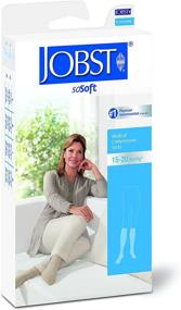 img 2 attached to JOBST-120211 soSoft Large Brocade Pattern Sand Knee High Compression Socks, 15-20 mmHg - Comfortable and Stylish Support