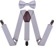 👶 adorable wdsky toddler boys' men's bow tie and suspenders set: y back adjustable style! logo