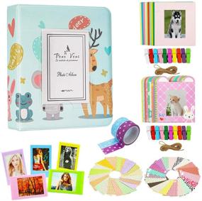 img 4 attached to Versatile Photo Album Accessories Bundle Set for Instax Mini Cameras & More (64 Pockets, Bear Design)