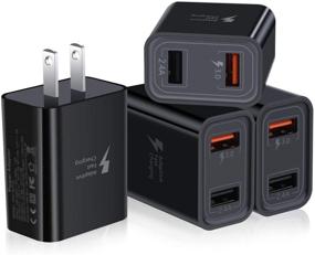 img 4 attached to 🔌 Pofesun Fast Charge 3.0 USB Charger - 4Pack 30W QC Wall Charger for Samsung Galaxy & iPhone - Black