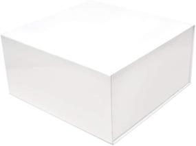 img 4 attached to 🎁 Collapsible White Gift Box with Magnetic Flap Closure - 15 Pcs, 12X12X6 - Ideal for Gifts, Presentations, Retail, Bridesmaids, Groomsmen, Apparel - High-Quality Designer Box with Gloss Finish