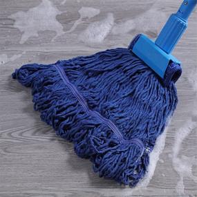 img 2 attached to 🧹 Klyfar Heavy Duty Commercial String Mop - 54&quot; Wet Floor Cleaning Mops, Loop-End Cotton Industrial Mop with Long Handle for Home, Kitchen, Garage, Office, and Concrete/Tile Floors