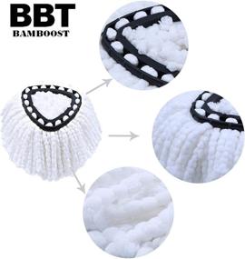 img 3 attached to 6 Pack of BBT BAMBOOST Mop Replacement Heads for Microfiber Easywring Spin Mop Refill, Spin Mop Head Replacement, Effortless Cleaning Mop Head Refill