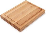 🔪 20x15x2.25 john boos block ra02-grv maple wood edge grain reversible cutting board with juice moat logo