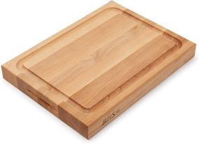 img 4 attached to 🔪 20x15x2.25 John Boos Block RA02-GRV Maple Wood Edge Grain Reversible Cutting Board with Juice Moat