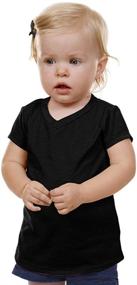 img 1 attached to 👶 Kavio! Unisex Infants V Neck Short Sleeve - Comfortable and Stylish Baby T-Shirt